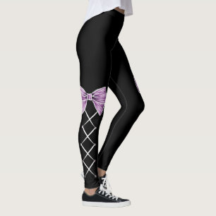 Leggings Flauta rosa avanza en las leggantas de Spandex