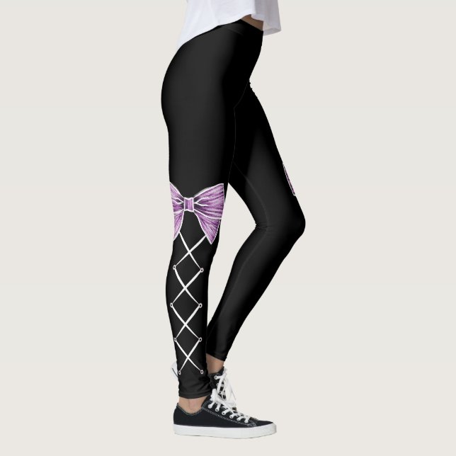 Leggings Flauta rosa avanza en las leggantas de Spandex (Derecha)