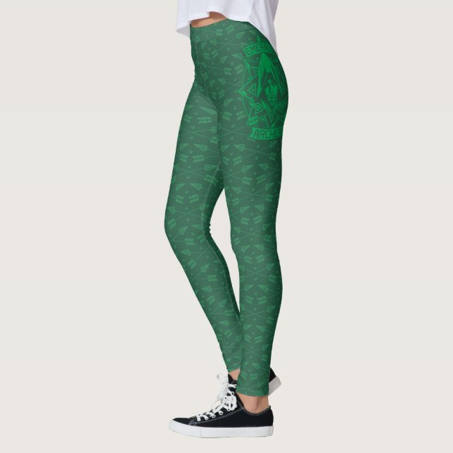 Leggings Flecha | Gráfico de Arquero Esmeralda (Izquierda)