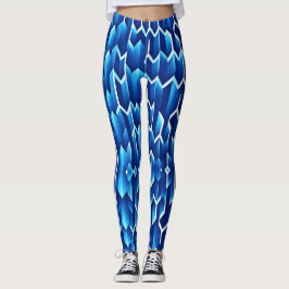 Leggings Flechas azules y líneas patrón geométrico