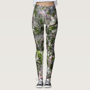 Leggings Flechas de flores rosas