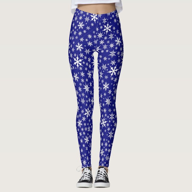 Leggings Flechas de nieve azules en todas las piernas de im (Anverso)
