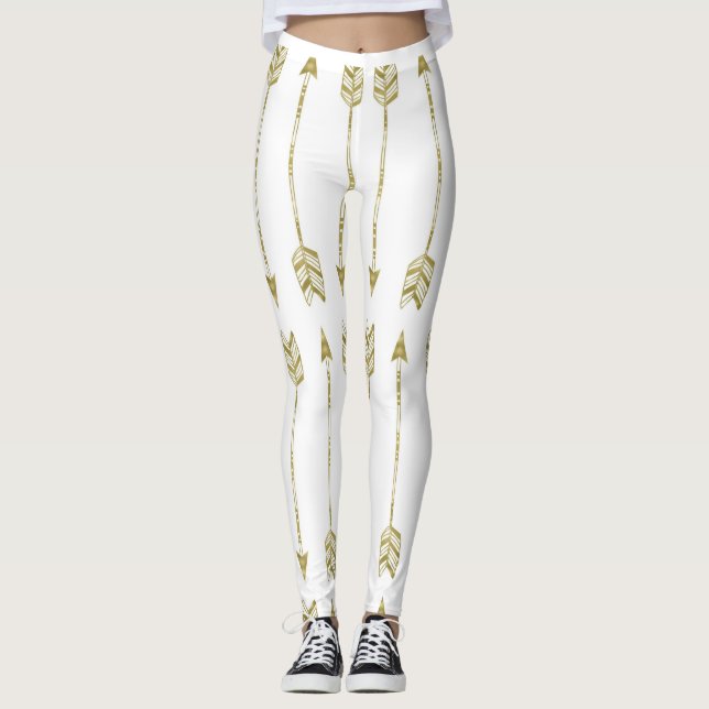 Leggings Flechas de oro tribales (Anverso)