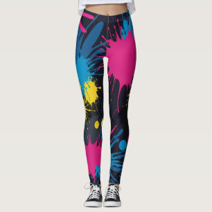 Leggings Flechas de salpicadura de color vibrante