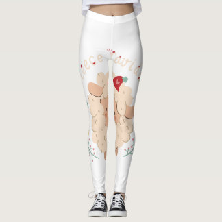 Leggings Fleece Navidad, Navidad lindo oveja