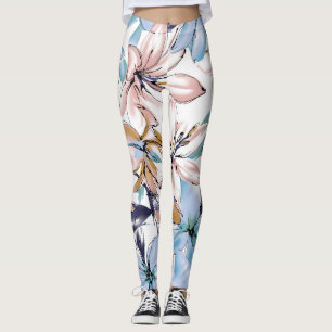 Leggings Flor acuarela: diseño adorablemente pintado