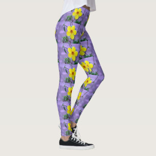 Leggings Flor amarilla deportiva personaliza Destiny'S