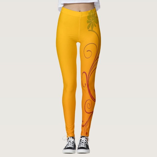 Leggings Flor anaranjada (Anverso)