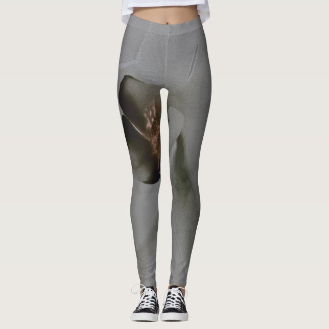 Leggings Flor artificial en tonos grises (Anverso)