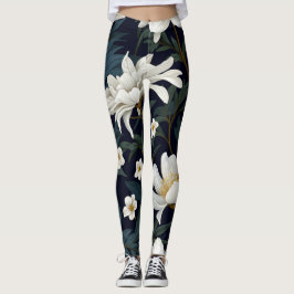Leggings Flor blanca