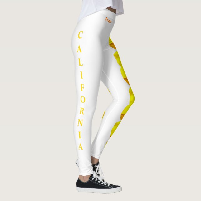 Leggings Flor blanca del estado de California (Derecha)