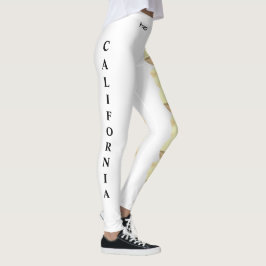 Leggings Flor blanca del estado de California