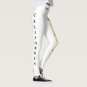 Leggings Flor blanca del estado de California