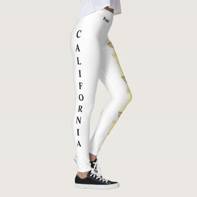 Leggings Flor blanca del estado de California (Derecha)