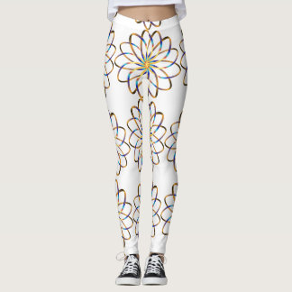 Leggings flor blu abstracta