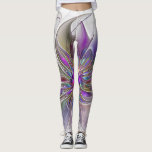 Leggings Flor de arte fractal enérgica y colorida<br><div class="desc">Una potente flor multicolor de fantasía,  un arte fractal floral único. Diseño para tus leggings y más.</div>