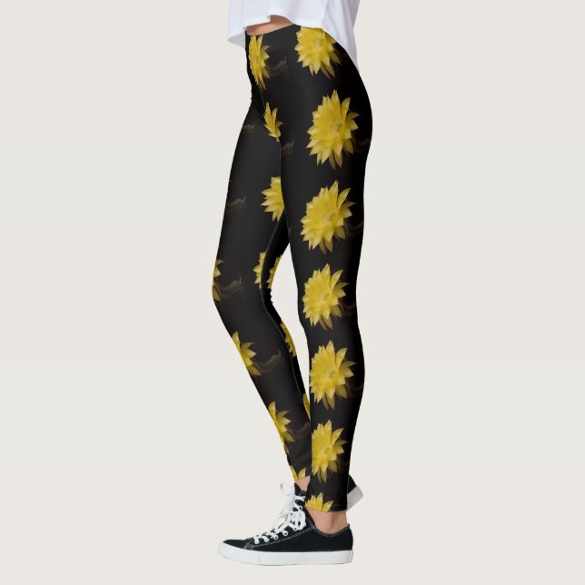 Leggings Flor de cactus de pie limón (Izquierda)
