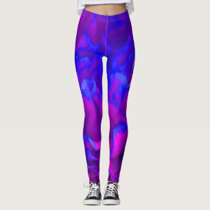 Leggings Flor de canal rosa y azul Fuschia en negrita