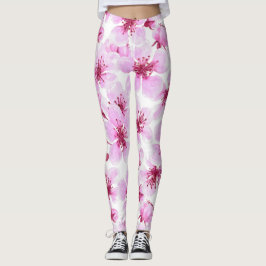 Leggings Flor de cerezo acuarela
