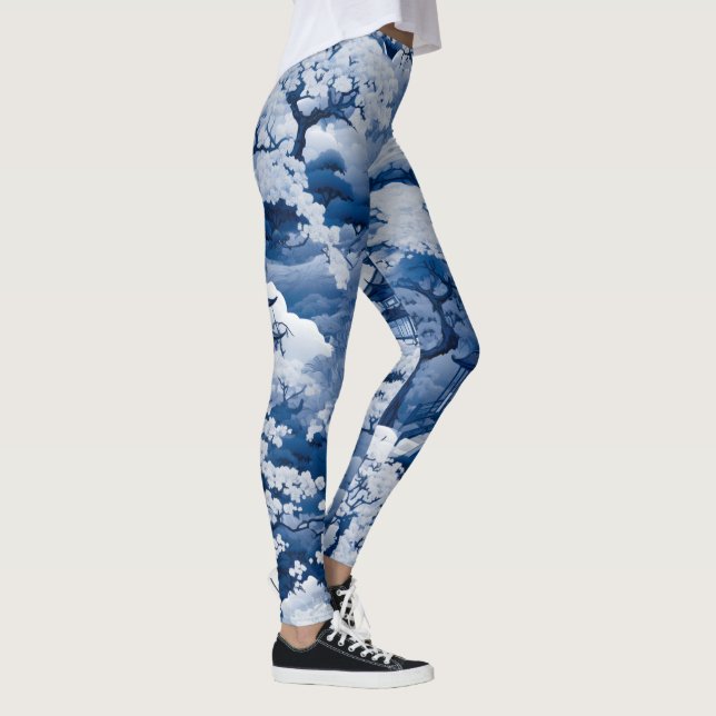 Leggings Flor de cerezo con luz de luna (Derecha)