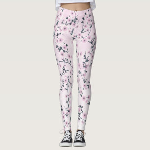 Leggings Flor de cerezo rosa