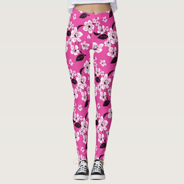 LEGGINGS FLOR DE CEREZO - SAKURA (ROSA) (Anverso)