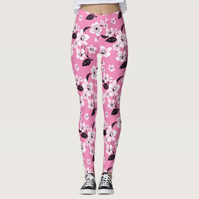 LEGGINGS FLOR DE CEREZO - SAKURA (ROSA CLARO) (Anverso)