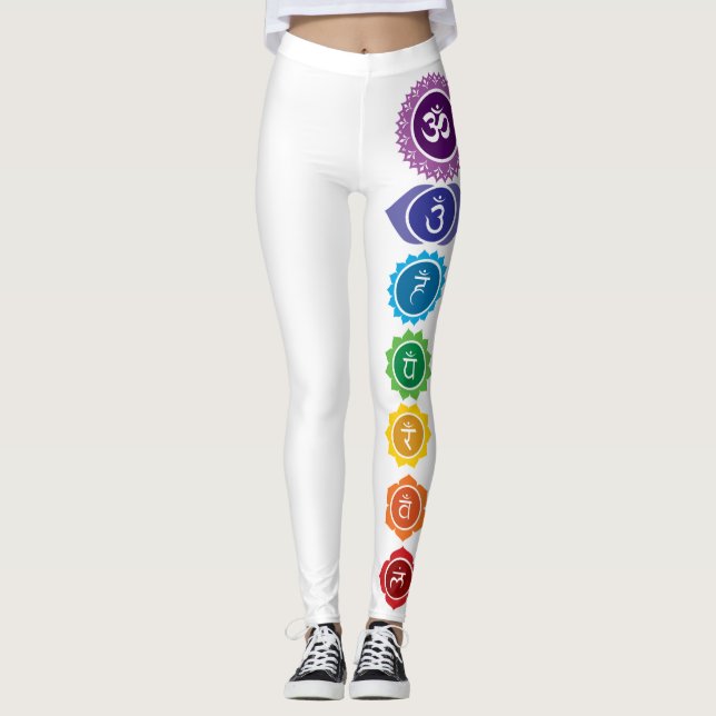 Leggings Flor de Chakra de las polainas de la vida (Anverso)