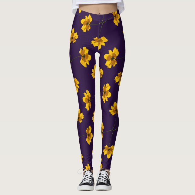Leggings Flor de Coreopsis (Anverso)
