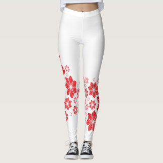 Leggings Flor de estrella roja