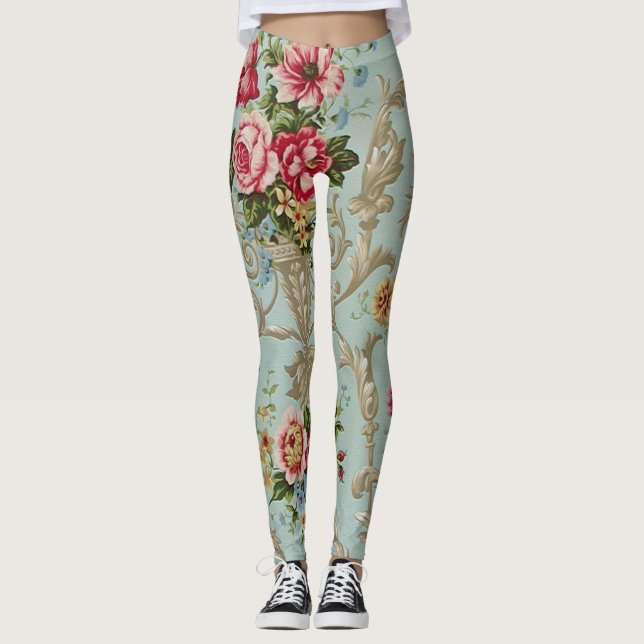 Leggings Flor de flores - Piernas (Anverso)