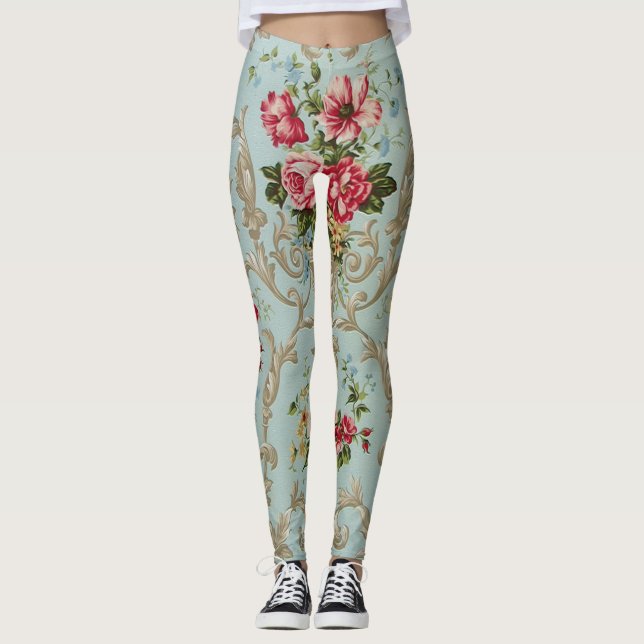 Leggings Flor de flores - Piernas (Anverso)
