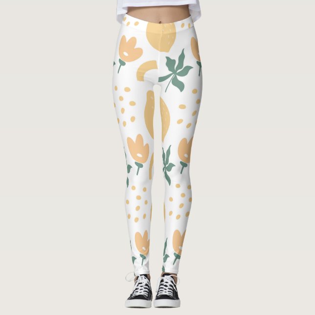 Leggings Flor de fruta de pasión (Anverso)