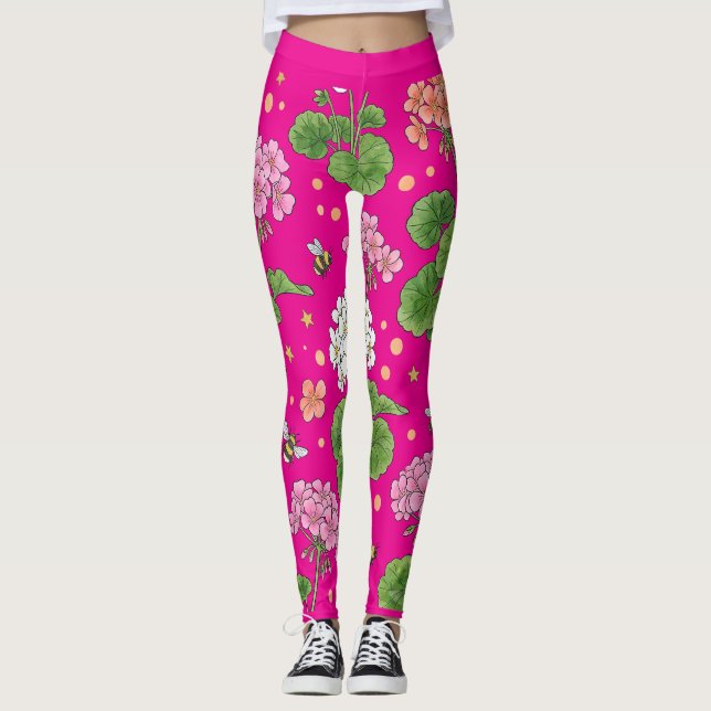 Leggings Flor de Geranio (Anverso)
