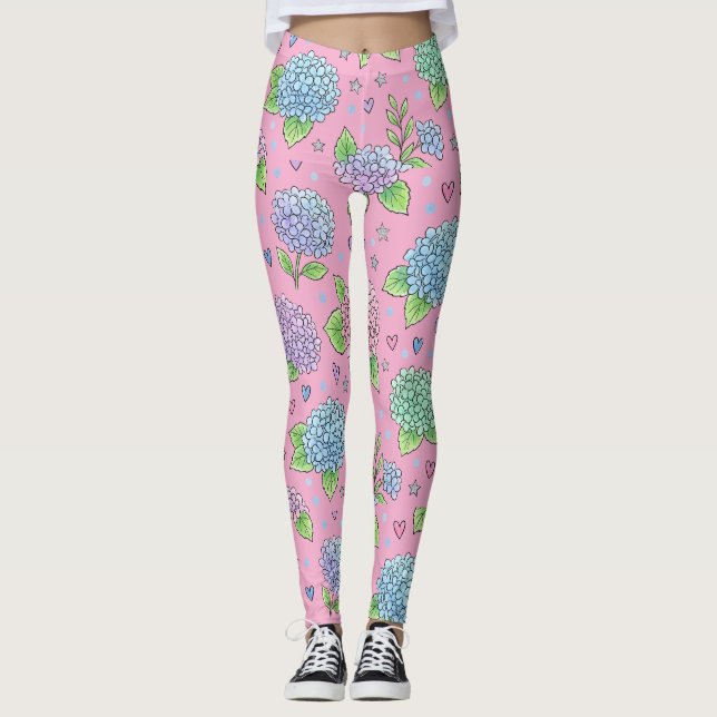 Leggings Flor de Hortensia (Anverso)