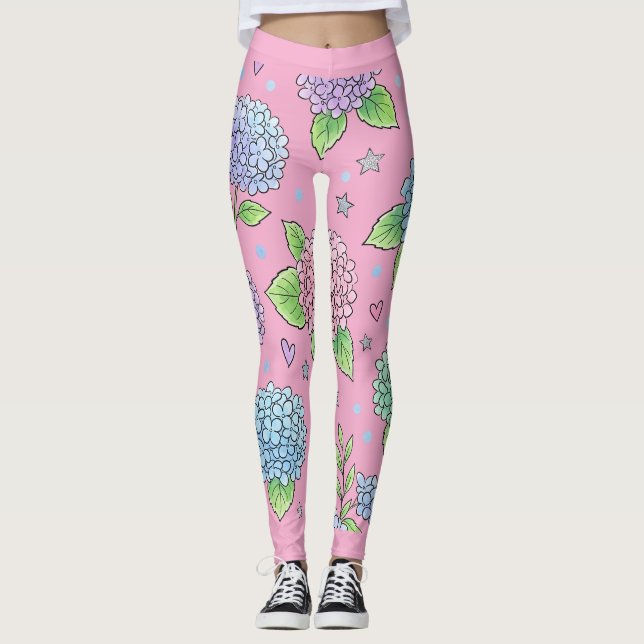 Leggings Flor de Hortensia (Anverso)