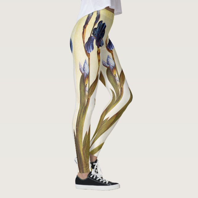 LEGGINGS FLOR DE IRIS AZUL ELEGANTE (Derecha)