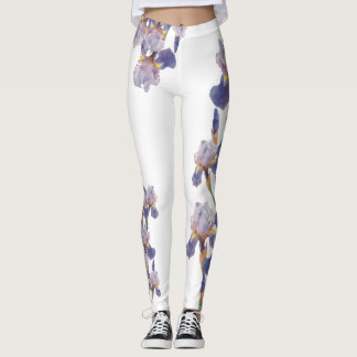 Leggings Flor de Iris Pintada a la Acuarela