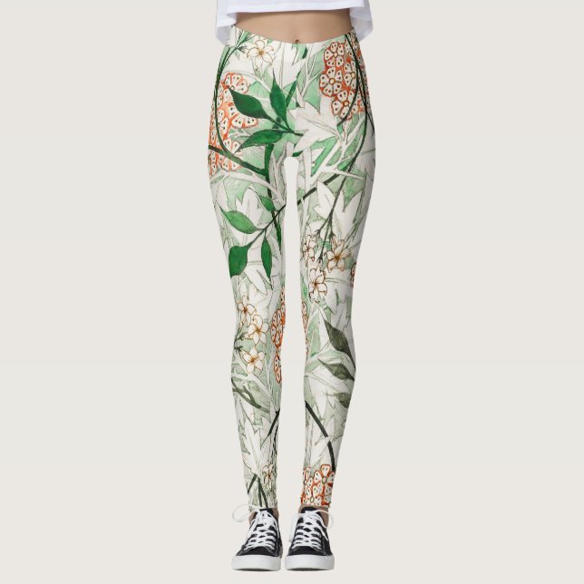 Leggings Flor de Jazmín de William Morris (Anverso)