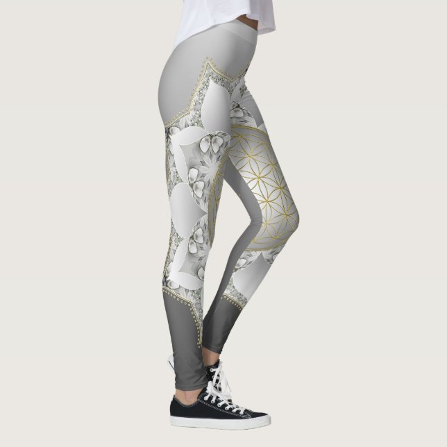 Leggings Flor de la Vida - Mandala de Flores 1 (Derecha)