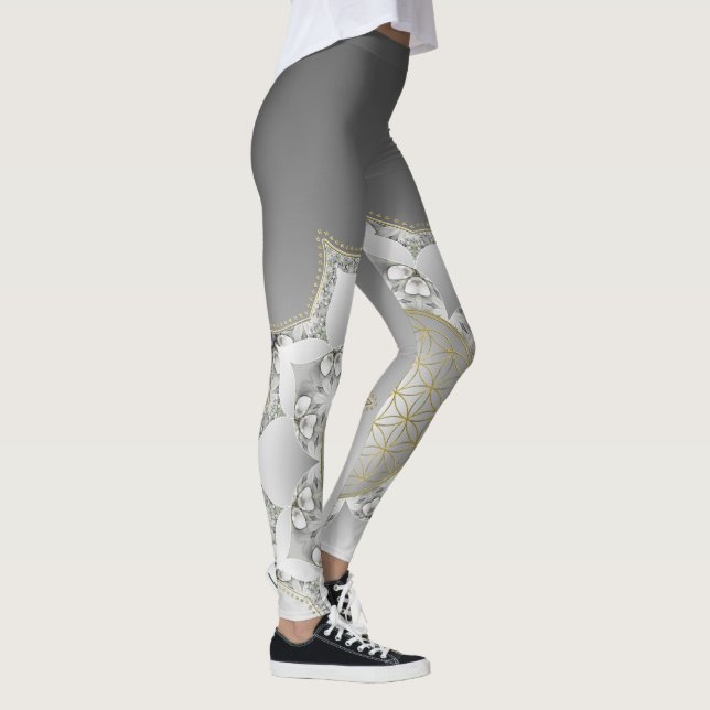 Leggings Flor de la Vida - Mandala de Flores 1 (Derecha)