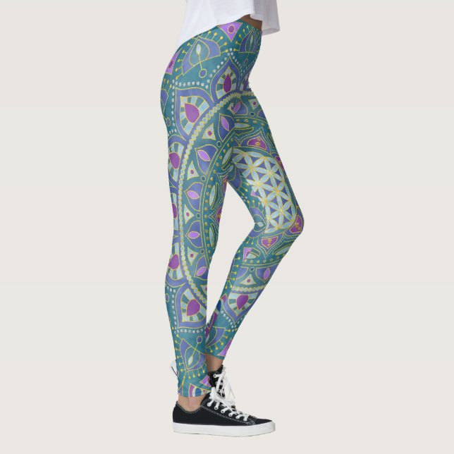 Leggings Flor de la Vida - Mandala Estilo India 1 (Derecha)