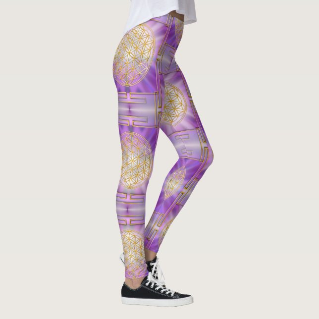 Leggings FLOR DE LA VIDA - Patrón continuo Yantra (Derecha)