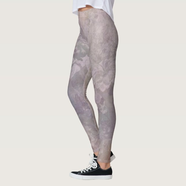 Leggings Flor de lavanda suave vintage (Izquierda)