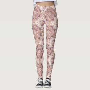 Leggings Flor de Loto Espiritual - Patrón de Mandala Floral
