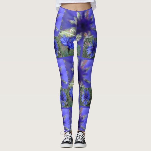 Leggings Flor de maíz azul (Anverso)