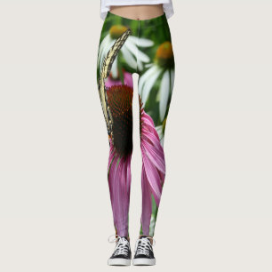Leggings Flor de mariposa de cola tortuga de tigre
