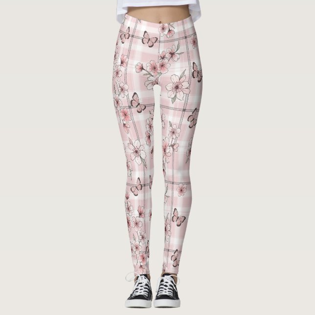 Leggings Flor de Mariposa Elegante (2) (Anverso)