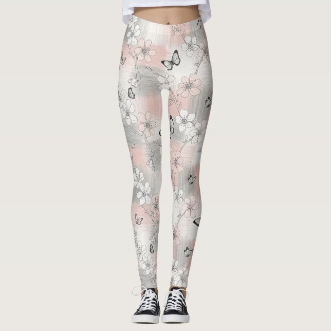 Leggings Flor de Mariposa Elegante (3) (Anverso)