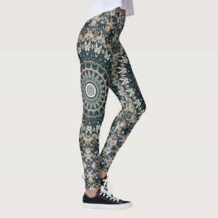 Leggings Flor de medalla Earthy Mandala Kaleidoscope